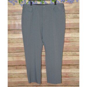 Greg Norman Mens Gray Straight Leg Chino Pants Size 40 X 30 Golfing Trousers